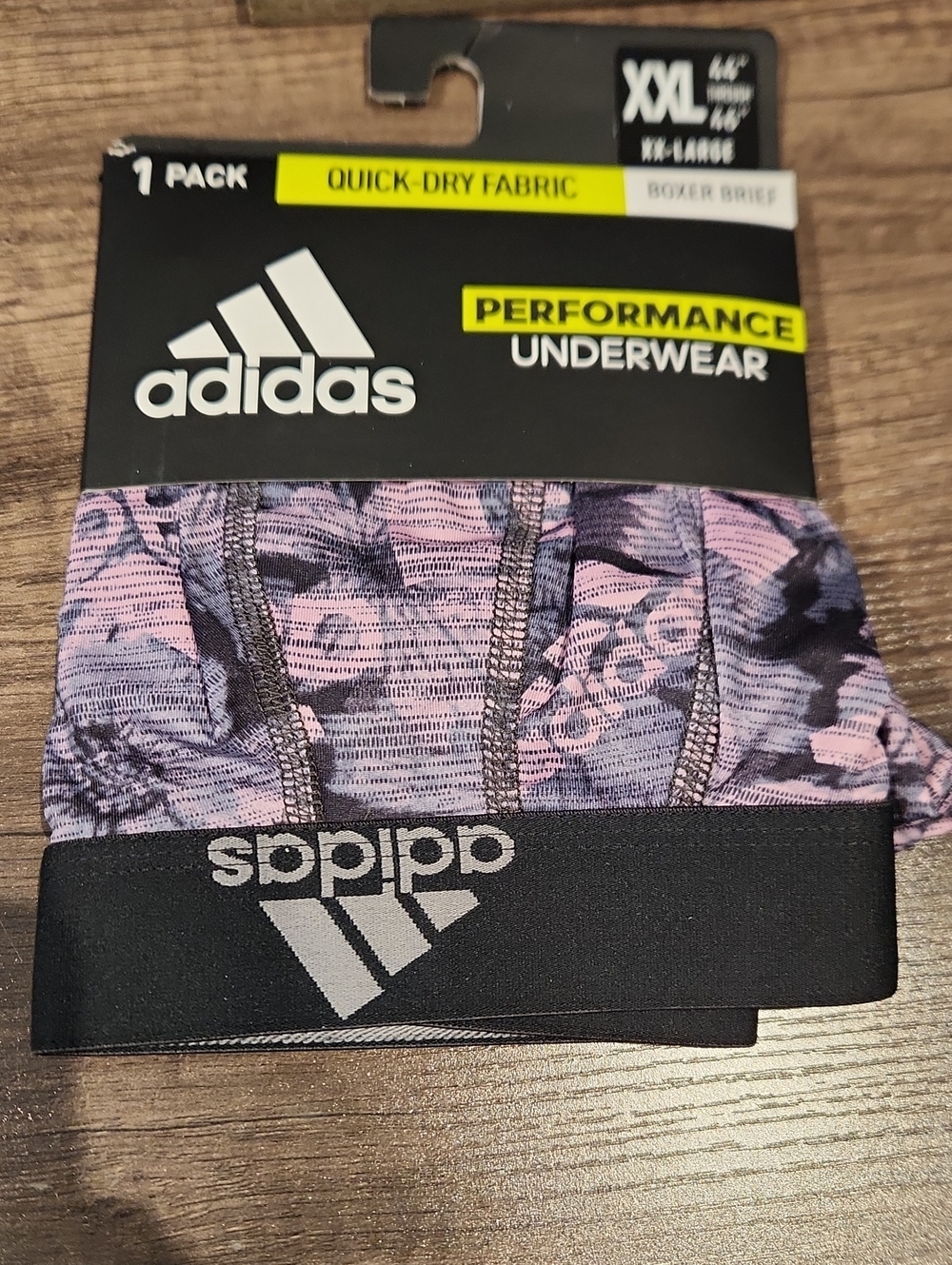 NWT Adidas Performance Quick-Dry Boxer Briefs - Purple Camo Print SZ XXL